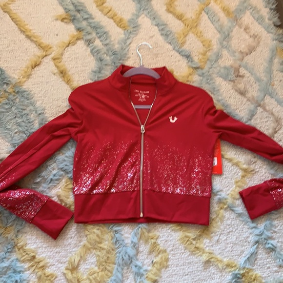 True religion crop shimmer zip up. - Picture 14 of 16